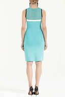 Turquoise Net knit  dress  28064