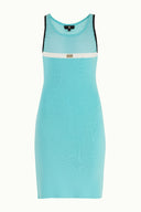 Turquoise Net knit  dress  28064