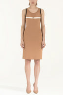 Beige Net knit  dress  28064