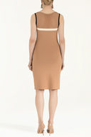 Beige Net knit  dress  28064