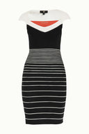 Black Striped knit dress 28093