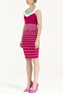 Fuchsia Striped knit dress 28093