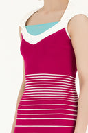 Fuchsia Striped knit dress 28093