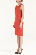 Coral Printed knit  dress  28098