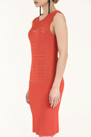 Coral Printed knit  dress  28098