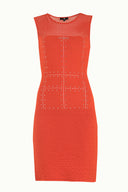 Coral Printed knit  dress  28098