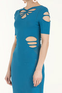 Blue Knit dress 28101