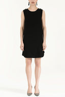 Black Metal accessory mini  dress  90642