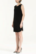 Black Metal accessory mini  dress  90642