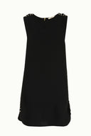 Black Metal accessory mini  dress  90642