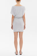 Gray Asymmetric cut mini dress 90644