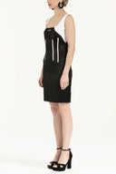 Black White Slim fit mini dress 90647