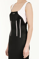 Black White Slim fit mini dress 90647