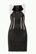 Black White Slim fit mini dress 90647