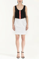 White Silk mini dress 90661