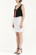 White Silk mini dress 90661