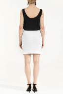 White Silk mini dress 90661