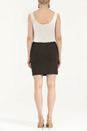 Brown Silk mini dress 90661