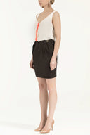 Brown Silk mini dress 90661