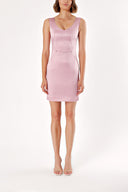 Pink SATIN DRESS 90668