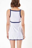 White SLIM FIT KNITTED DRESS 90736