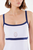 White SLIM FIT KNITTED DRESS 90736