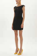 Black Slim fit mini dress 90763