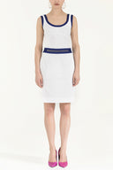 White Metal detail cotton  mini dress  90799