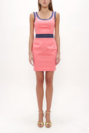 Salmon Metal detail cotton  mini dress  90799