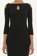 Black Slim fit dress 90845