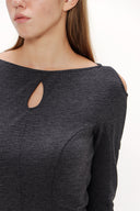 Gray Slim fit dress 90845