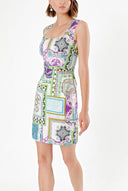 Green PATTERNED DRESS 90853