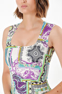 Green PATTERNED DRESS 90853