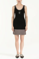 Black Slim fit mini dress 90881
