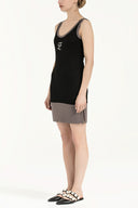 Black Slim fit mini dress 90881