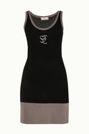 Black Slim fit mini dress 90881