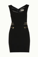 Black Studded Slim fit  mini dress  90883