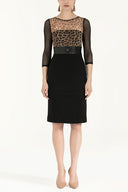 Black Leopard, tulle mini dress 90989