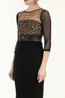 Black Leopard, tulle mini dress 90989