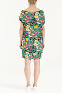 Black Printed Woven  mini Dress   91021