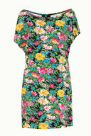 Black Printed Woven  mini Dress   91021