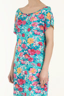 Blue Printed Woven  mini Dress   91021