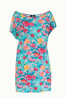 Blue Printed Woven  mini Dress   91021