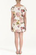 Ecru Printed Woven  mini Dress   91021