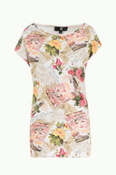 Ecru Printed Woven  mini Dress   91021