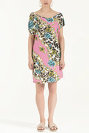Pink Printed Woven  mini Dress   91021