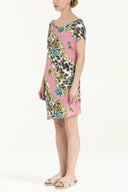 Pink Printed Woven  mini Dress   91021