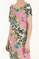 Pink Printed Woven  mini Dress   91021