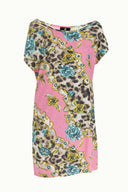 Pink Printed Woven  mini Dress   91021