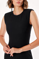 Black LONG TIGHTNESS DRESS WITH 91073